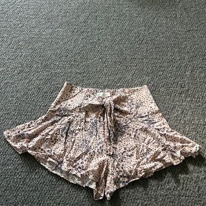 flowy shorts with a tie in the front